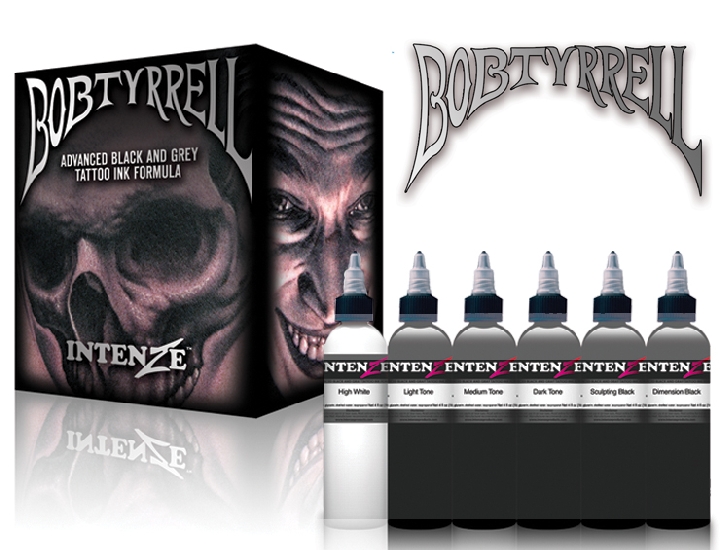 Intenze Bob Tyrrell Advanced Black and Grey Tattoo Ink Set