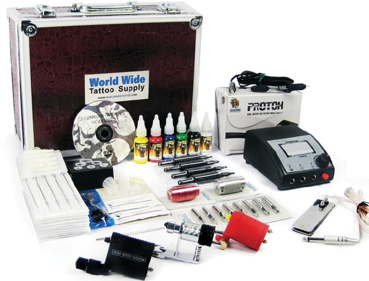 Rotary Tattoo Kit with Case Rotary Tattoo Kit Starter Tattoo Kits Tattoo Kits Black