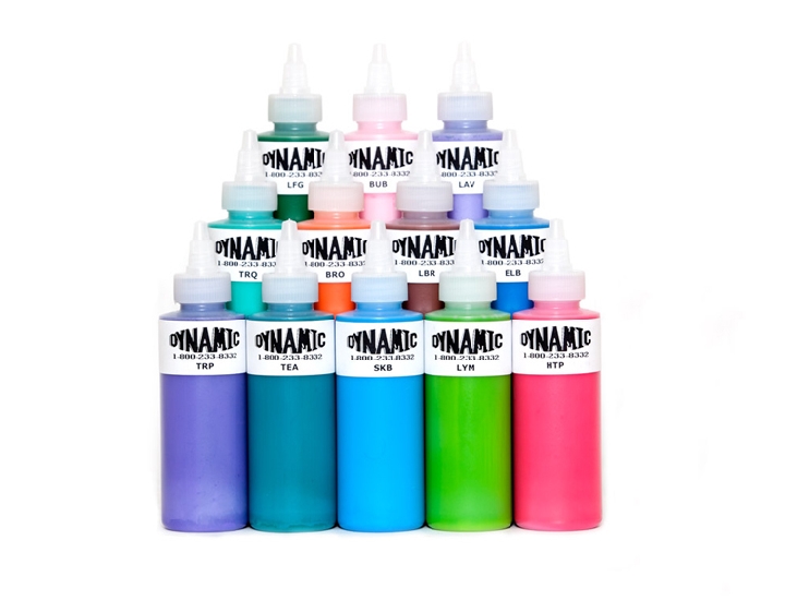 DYNAMIC COLOR 10-Pack Ink Set 1-oz - Dynamic Color Sets - Dynamic Colors -  Color Inks - Black Tattoo Ink