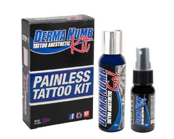 derma numb kit spray anesthetic gel tattoo topical analgesics ink
